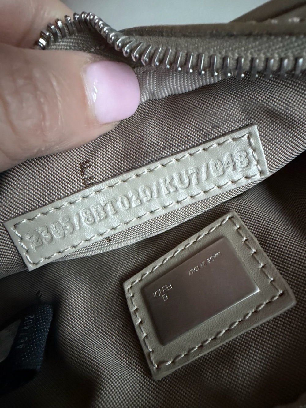 Fendi Monogram Crossbody mini Bag in Light Beige and Ivory - Picture 8 of 14